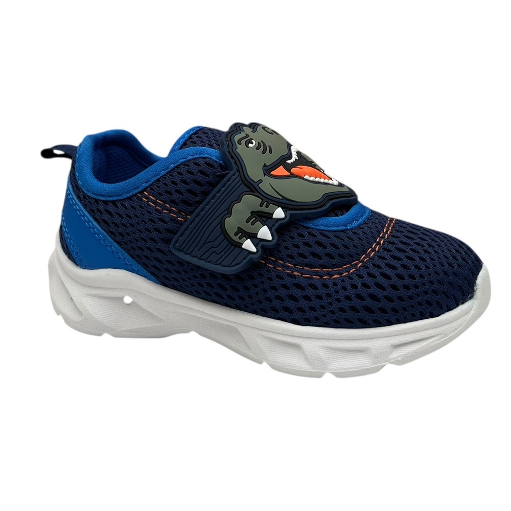 Carter's‎ Toddler Boys T-Rex Slip-On Sneakers Size 9 Navy Blue Light-Up Shoes - Picture 4 of 16